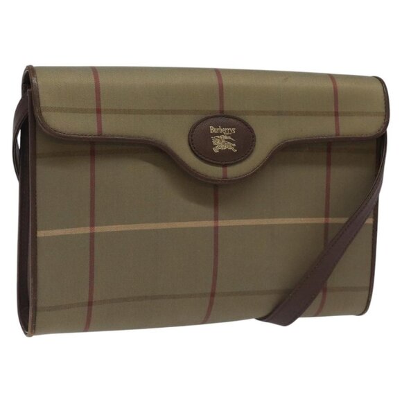 Burberrys Nova Check Shoulder Bag Canvas Beige Auth - Picture 1 of 16